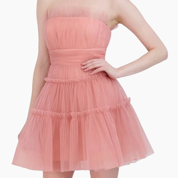 BCBGMAXAZRIA Tulle Corseted Mini Dress - Picture 5 of 5